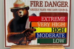 Smokey Bear Fire Danger Rating Sign